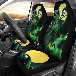 Nightmare Before Christmas Cartoon Car Seat Covers - Jack Skellington With Zero Dog Moon And The Hill Seat Covers Ci092704 SC2712