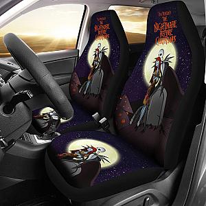 Nightmare Before Christmas Cartoon Car Seat Covers - Jack Skellington Hugging Sally On RIP Night Seat Covers Ci092804 SC2712