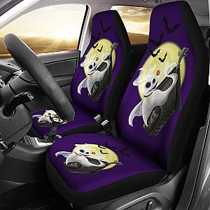 Nightmare Before Christmas Cartoon Car Seat Covers - Zero Dog Fly To Yellow Moon With Bats Seat Covers Ci092805 SC2712