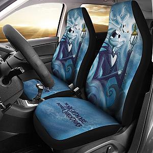 Nightmare Before Christmas Cartoon Car Seat Covers - Jack Holding Snowball With Zero Dog Seat Covers Ci092901 SC2712