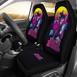 Dragon Ball Anime Car Seat Covers | Son Goku Kneeling Retrowave Seat Covers Ci100805 SC2712