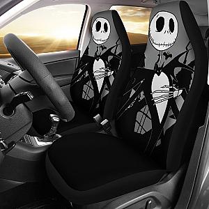 Nightmare Before Christmas Cartoon Car Seat Covers | Jack Skellington Portrait Black Grey Seat Covers Ci092403 SC2712
