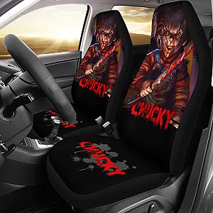 Chucky Blood Horror Halloween Bats Car Seat Covers Chucky Horror Film Car Accesories Ci091521 SC2712