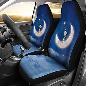 Snoopy With Crescent Moon &amp; The Stars Car Seat Covers Lt03 Universal Fit 225721 SC2712