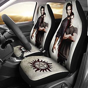 Sam &amp; Dean Logo Of Supernatural Car Seat Covers Mn04 Universal Fit 225721 SC2712