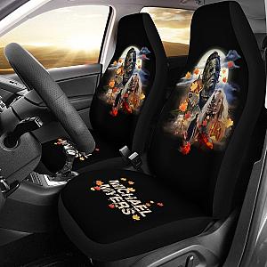 Horror Movie Car Seat Covers | Michael Myers And Laurie Maple Leaf Falling Seat Covers Ci090621 SC2712