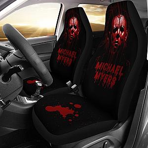 Horror Movie Car Seat Covers | Michael Myers Bleeding Red Face Seat Covers Ci090621 SC2712