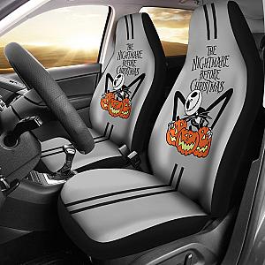Nightmare Before Christmas Cartoon Car Seat Covers | Cute Jack Skellington Holding Pumpkins Seat Covers Ci100701 SC2712