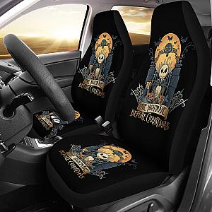 Nightmare Before Christmas Cartoon Car Seat Covers | Jack Skellington Gift At Cemetery Gate Seat Covers Ci100702 SC2712