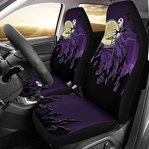 Nightmare Before Christmas Cartoon Car Seat Covers | Jack Skellington Standing On Roof Oogie Seat Covers Ci100704 SC2712