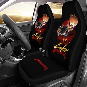 Dragon Ball Anime Car Seat Covers | Goku Super Saiyan Jump And Punch Seat Covers Ci100802 SC2712