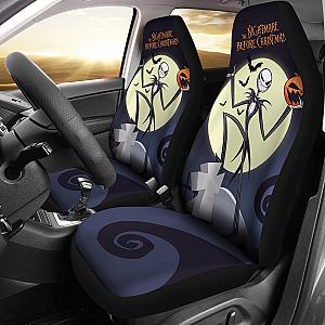 Nightmare Before Christmas Cartoon Car Seat Covers | Evil Jack Skellington And Pumpkin Laughing Seat Covers Ci100502 SC2712