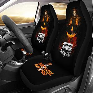 Horror Movie Car Seat Covers | Michael Myers Knife Pumpkin Face Seat Covers Ci090721 SC2712
