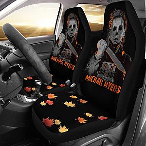 Horror Movie Car Seat Covers | Michael Myers Vintage Maple Leaf Color Seat Covers Ci090421 SC2712