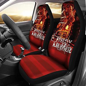 Horror Movie Car Seat Covers | Freddy Krueger Flaming Sunset Seat Covers Ci082721 SC2712