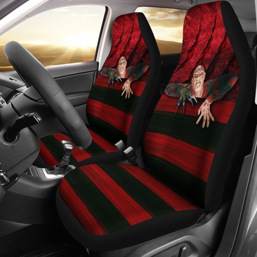 Horror Movie Car Seat Covers | Freddy Krueger On The Edge Seat Covers ...