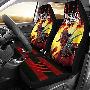 Horror Movie Car Seat Covers | Freddy Krueger Flaming In Fire Seat Covers Ci082721 SC2712
