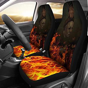 Horror Movie Car Seat Covers | Michael Myers Take Off Mask Fire Seat Covers Ci090821 SC2712