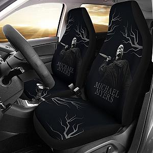 Horror Movie Car Seat Covers | Michael Myers No Emotion Black White Seat Covers Ci090821 SC2712