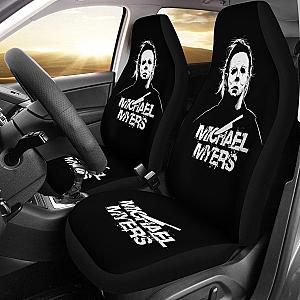 Horror Movie Car Seat Covers | Michael Myers Knife Black White Seat Covers Ci090221 SC2712