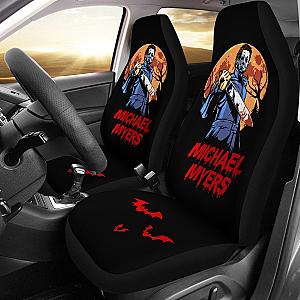 Horror Movie Car Seat Covers | Michael Myers Yellow Moon Night Seat Covers Ci090221 SC2712