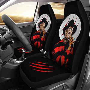 Horror Movie Car Seat Covers | Freddy Krueger Claw On White Moon Seat Covers Ci082621 SC2712