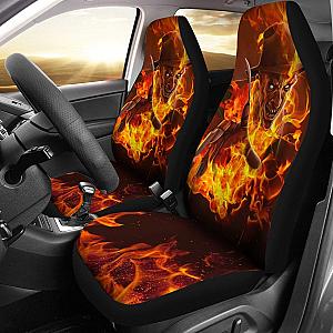 Horror Movie Car Seat Covers | Scary Freddy Krueger Flaming In Fire Seat Covers Ci083021 SC2712