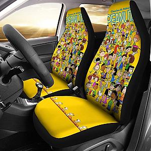 Snoopy Peanuts Full Character Yellow Car Seat Covers Lt03 Universal Fit 225721 SC2712