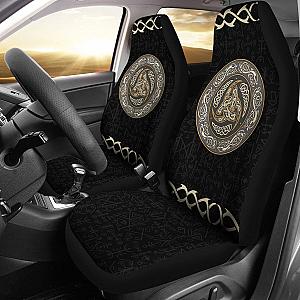 Viking - Triple Horns Of Odin Car Seat Covers In Black Style Nn8 Universal Fit 215521 SC2712