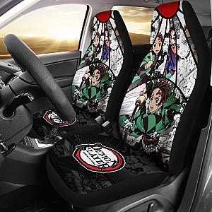 Hanafuda Tanjiro Demon Slayer Car Seat Covers Manga Mixed Anime Universal Fit 194801 SC2712