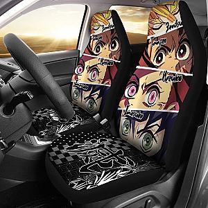 Zenitsu Tanjiro Nezuko Inosuke Demon Slayer Car Seat Covers Manga Mixed Anime Universal Fit 194801 SC2712