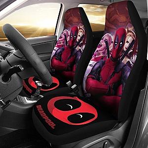 Funny Deadpool &amp; Harley Quinn Car Seat Covers Fan Gift Idea Universal Fit 194801 SC2712