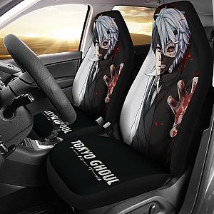 Ken Kaneki Art Car Seat Covers Tokyo Ghoul Anime Fan Gift H051820 Universal Fit 072323 SC2712