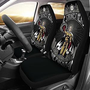 Saitama Car Seat Covers One Punch Man Anime Fan Gift H051820 Universal Fit 072323 SC2712