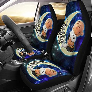 Snoopy and Charley Car Seat Covers Cartoon Fan Gift H041420 Universal Fit 084218 SC2712