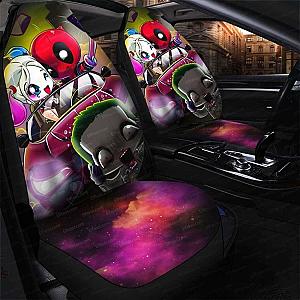Cute Chibi Deadpool Harley Quinn Car Seat Covers Set Of 02 Universal Fit - Jkh01 Universal Fit 112611 SC2712