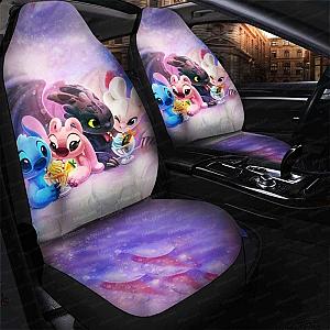 Toothless Light Fury Stitch Lilo Couple Car Seat Covers Set Of 02 Universal Fit - Td47 Universal Fit 112611 SC2712