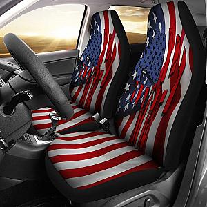 Patriotic Punisher Stars Stripes Car Seat Covers Set Of 2 Universal Fit 234910 SC2712