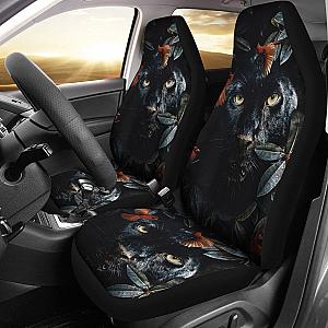 Black Panther Flower Car Seat Covers Movie Fan Gift H200217 Universal Fit 225311 SC2712