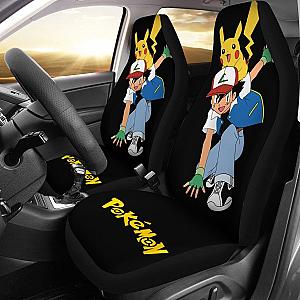 Ask Ketchum &amp; Pikachu Car Seat Cover Pokemon Anime H200221 Universal Fit 225311 SC2712