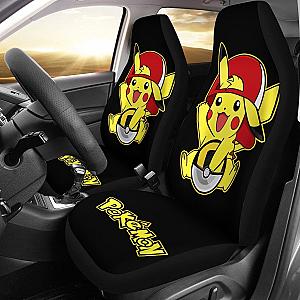 Funny Pikachu Car Seat Covers Pokemon Anime Fan Gift H200221 Universal Fit 225311 SC2712