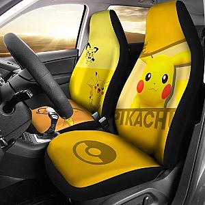 Cute Pikachu Pokemon Car Seat Covers For Fan Gift Lt03 Universal Fit 225721 SC2712