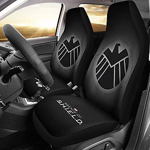 Logo Agents Of Shield Black Design Car Seat Covers Lt03 Universal Fit 225721 SC2712