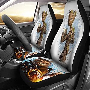 Marvel Rocket &amp; Groot Guardians Of The Galaxy Car Seat Covers Lt03 Universal Fit 225721 SC2712