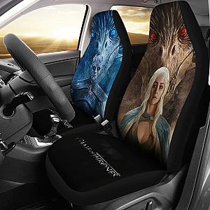 Mother Dragon Vs Night King Car Seat Covers For Fan Game Of Thrones Lt04 Universal Fit 225721 SC2712