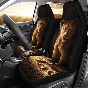 Simba &amp; Mufasa Foot Print Lion King 2019 Car Seat Covers Universal Fit 225721 SC2712