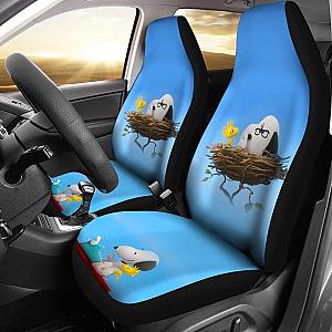 Snoopy &amp; Woodstock Cute Car Seat Covers Lt03 Universal Fit 225721 SC2712