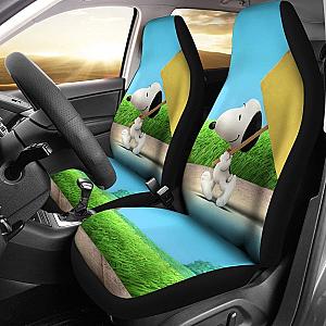 Snoopy Walking Car Seat Covers Lt03 Universal Fit 225721 SC2712