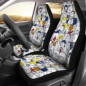 Snoopy Peanuts Full Character White Car Seat Covers Lt03 Universal Fit 225721 SC2712