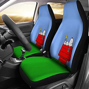Snoopy Lying On Dog House Car Seat Covers Lt03 Universal Fit 225721 SC2712